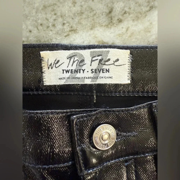 We The Free Women’s Black Phoenix Coated Skinny Jeans - Size 27 - Picture 5 of 8
